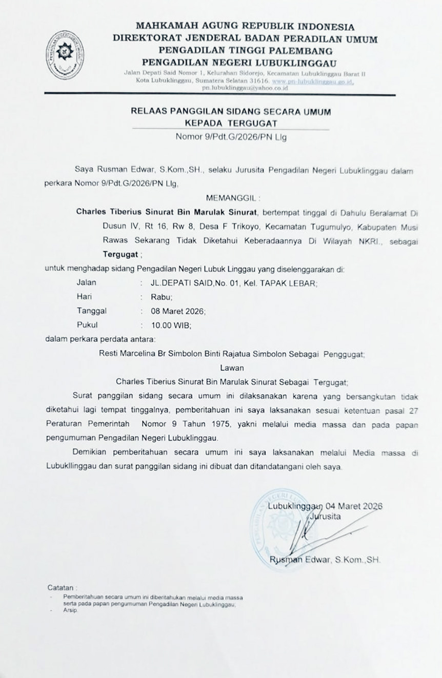 PN Lubuklinggau