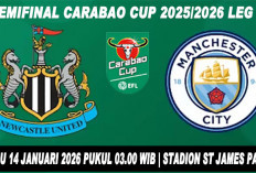 Jadwal Newcastle United vs Manchester City, Leg 1, Semifinal Carabao Cup 2025/2026, Tayang di Mana?