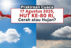 Prakiraan Cuaca 17 Agustus 2025, HUT ke-80 RI, Cerah atau Hujan?