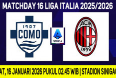 Rossoneri Duduki Puncak?, Prediksi Como vs AC Milan, Liga Italia 2025/2026, Matchday 16, Cek Link Live 