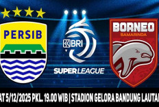 Beri Kekalahan Kedua Pesut Itam?, Prediksi Persib Bandung vs Borneo FC, Super League 2025/2026, Pekan ke-15