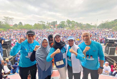 Ribuan Warga Lubuk Linggau Senam Gembira Sehat Bersama YOK teRUS dan HDCU