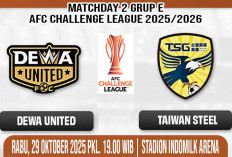 Prediksi Dewa United vs Taiwan Steel, AFC Challenge League 2025/2026, Grup E, Matchday 2, Live TV Mana?