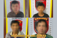 Sedang Mencuri, 4 Kawanan Pencurian Kabel Milik PLN di Muratara Diringkus 