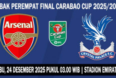 Tuah Emirates, Prediksi Arsenal vs Crystal Palace, Carabao Cup 2025/2026, Tayang di Mana