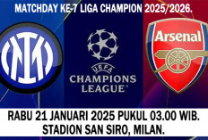 Kunci Tiket 16 Besar?, Prediksi Inter Milan vs Arsenal, Liga Champion 2025/2026, Matchday ke-7, Live di Mana?