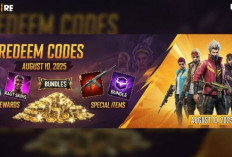 25 Kode Redeem FF Hari Ini 10 Agustus 2025, Hadiah OP dan Langka