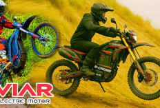 Viar E-Cross Motor Trail Listrik Terbaru 2025 Bobot 50 Kg Full Jarak Tempuh 10 Km