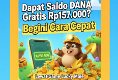 Dapat Saldo DANA Gratis Rp157.000? Begini Cara Cepat Lewat Game Lucky Mole