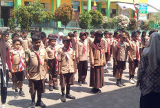 Latih Kepemimpinan dan Karakter Siswa, SDN 44 Lubuk Linggau Giatkan Ekskul Pramuka 