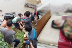 Mobil Travel Terios Terjun di Sungai Kelingi Musi Rawas, 3 Orang Terjebak Warga Muratara
