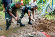 Kodim 0406 Lubuk Linggau Ikuti Peletakan Batu Pertama Pembangunan Jembatan