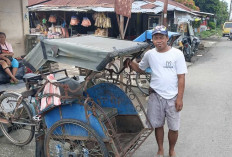 Meski Tergerus Zaman Sukirno Tetap Semangat Menjalankan Pekerjaan Pengayun Pedal Becak