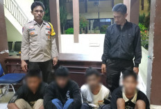 Keliling Sambil Bawa Sajam, 4 Pemuda di Lubuk Linggau Diamankan Bhabinkabtibmas