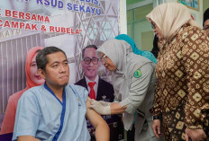 Cegah Penularan Campak dan Rubella ke Pasien, 600 Nakes RSUD Sekayu Muba Divaksin Measles-Rubella
