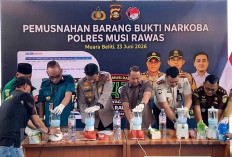 2 Kg Sabu Hasil Pengungkapan Kasus Dimusnahkan Pihak Polres Musi Rawas