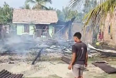 Satu Rumah Warga Nibung Ludes Terbakar, BPBD Berikan Bantuan 