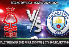 Jadwal Nottingham Forest vs Manchester City, Boxing Day Liga Inggris 2025/2026, Tayang SCTV?
