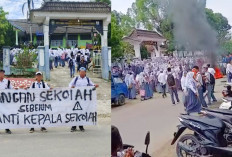 Ini 7 Tuntutan Pelajar SMA Negeri Surulangun Demo Ganti Kepala Sekolah Hingga Bakar Ban 