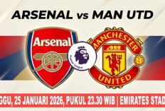 Jaga Jarak Aman!, Prediksi Arsenal vs Manchester United, Liga Inggris 2025/2026, Matchday ke-23, Tayang SCTV