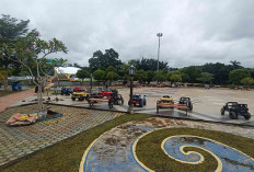 Usaha Sewa Permainan Anak di Taman Beregam Musi Rawas Diserbu Pengunjung Saat Libur Nataru