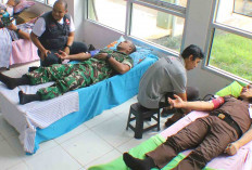 HUT ke-80 Persit KCK, Kodim 0406/Lubuk Linggau Gelar Donor Darah Serentak di Tiga Daerah Toritorial  