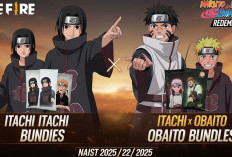 Free Fire x Naruto Shippuden: Kode Redeem FF 22 Agustus 2025 Hadirkan Bundle Itachi dan Obito