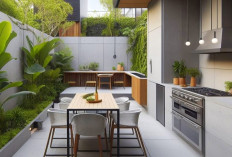 6 Inspirasi Desain Kitchen Set Minimalis Semi Outdoor Ini Bikin Dapur Terbuka Jadi Makin Asri dan Kekinian