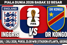 The Three Lions Ulangi Jejak Portugal?, Prediksi Inggris vs RD Kongo, Piala Dunia 2026, Babak 32 Besar
