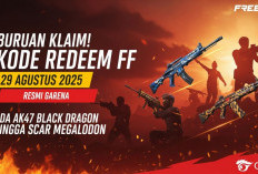 Buruan Klaim! Kode Redeem FF 29 Agustus 2025 Resmi Garena, Ada AK47 Black Dragon hingga SCAR Megalodon