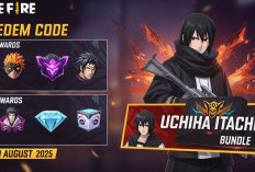 Kode Redeem FF 19 Agustus 2025, Klaim Skin, Diamond, dan Bundle Uchiha Itachi