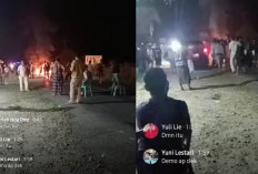 Usai Dibuka, Malam Kembali Massa Blokir Jalan Lintas Sumatera di Desa Maur Muratara 