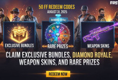 50 Kode Redeem FF 31 Agustus 2025: Klaim Bundle Eksklusif, Diamond Royale, Skin Senjata, dan Hadiah Langka