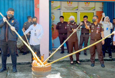 Lapas Narkotika Muara Beliti Hadiri Pemusnahan Barang Bukti Narkotika di Kejari Musi Rawas