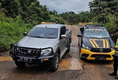 Polsek BTS Ulu Musi Rawas Lakukan Montoring Jalur Pemudik, 21 Titik Jalan Berlobang Rawan Lakalantas