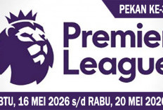 The Gunners Juara?, Liga Inggris 2025/2026, Jadwal Lengkap Pekan ke-37, Live di SCTV dan Vidio, 16-20 Mei 2026