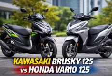 Harga Beda Tipis, Kawasaki Brusky 125 atau Honda Vario 125? Ini Perbandingannya