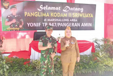 Sambut Hangat Kedatangan Pangdam II Sriwijaya, Bupati Hj Ratna Machmud Berterima Kasih Perihal Ini