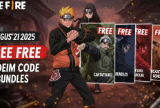 Kode Redeem FF Terbaru 21 Agustus 2025: Bundle Naruto dan Akatsuki Gratis, Klaim Sekarang