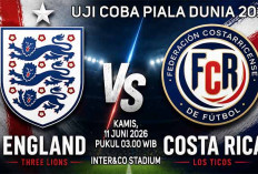 Three Lions Loyo Lagi?, Prediksi Inggris vs Kosta Rika, Uji Coba Piala Dunia 2026, Live di Mana?