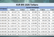 Tabel Angsuran KUR BRI 2026 Terbaru, Ini Simulasi Cicilan Pinjaman Rp500 Juta