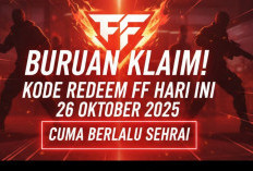 Buruan Klaim! Kode Redeem FF Hari Ini 26 Oktober 2025, Cuma Berlaku Sehari