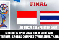 Tim Garuda Incar Brace Juara, Prediksi Indonesia vs Thailand, Final AFF Futsal 2026, Live RCTI