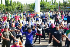 Jalan Santai dan Senam Bersama Semarakkan HUT ke-83 Musi Rawas