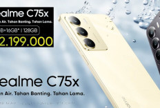 HP Realme C75x Terbaru Harga Terjangkau, Keget Tahan Air Hingga 50 Hari Penuh 