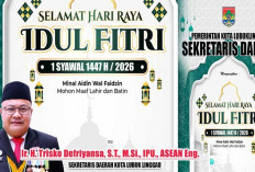 Sekda Kota Lubuk Linggau, H. Trisko Defriyansa Ucapkan Selamat Idul Fitri 1447 H Mohon Maaf Lahir Bantin 