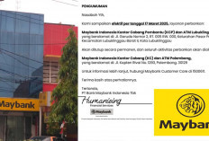 Maybank Indonesia KCP Lubuklinggau Ditutup Permanen, Pelayanan dan Transaksi Dialihkan 