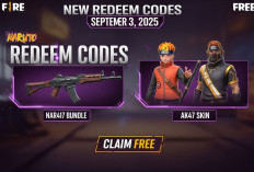 40 Kode Redeem FF 3 September 2025 Aktif, Klaim Bundle Naruto dan Skin AK47 Gratis