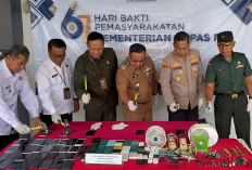 Lapas Lubuk Linggau Lakukan Pemusnahan Barang Hasil Razia Kamar Hunian Warga Binaan