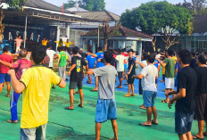 Warga Binaan Lapas Narkotika Kelas IIA Muara Beliti Rutin Senam Pagi Bersama